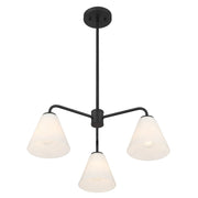 Savoy House 1-4013-3-89 Three Light Chandelier, Matte Black (4)