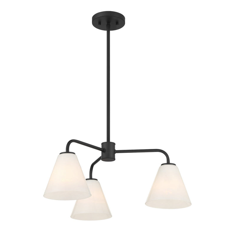 Savoy House 1-4013-3-89 Three Light Chandelier, Matte Black (5)