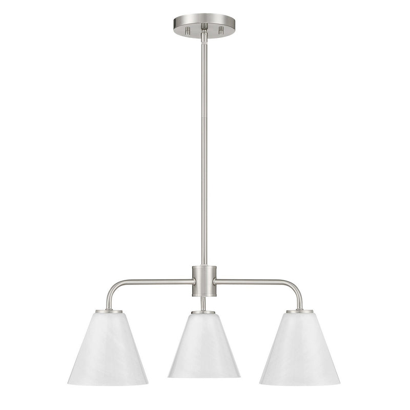 Savoy House 1-4013-3-SN Three Light Chandelier, Satin Nickel (2)