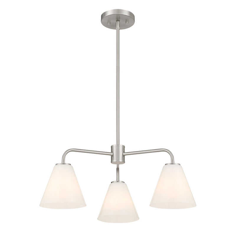 Savoy House 1-4013-3-SN Three Light Chandelier, Satin Nickel (3)