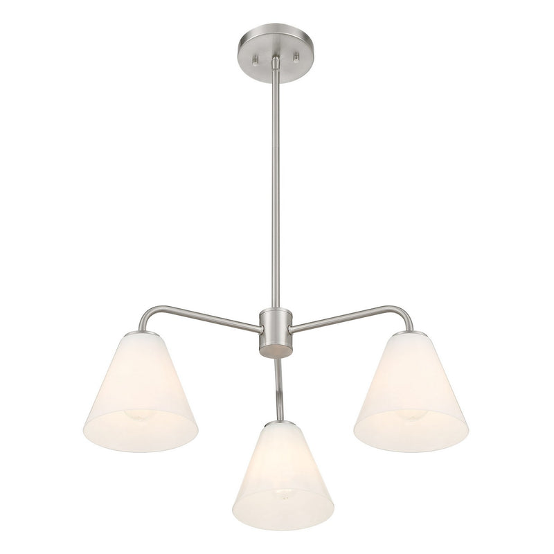 Savoy House 1-4013-3-SN Three Light Chandelier, Satin Nickel (4)