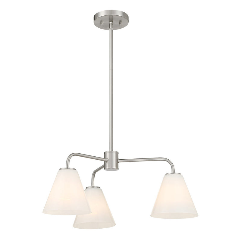 Savoy House 1-4013-3-SN Three Light Chandelier, Satin Nickel (5)