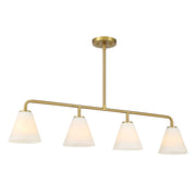 Savoy House 1-4014-4-322 Four Light Linear Chandelier, Warm Brass (3)