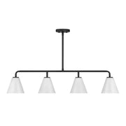 Savoy House 1-4014-4-89 Four Light Linear Chandelier, Matte Black (2)