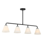 Savoy House 1-4014-4-89 Four Light Linear Chandelier, Matte Black (3)