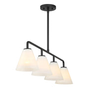 Savoy House 1-4014-4-89 Four Light Linear Chandelier, Matte Black (5)