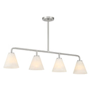 Savoy House 1-4014-4-SN Four Light Linear Chandelier, Satin Nickel (3)