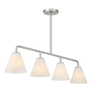 Savoy House 1-4014-4-SN Four Light Linear Chandelier, Satin Nickel (4)
