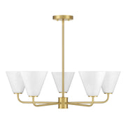 Savoy House 1-4015-5-322 Five Light Chandelier, Warm Brass (2)