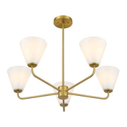 Savoy House 1-4015-5-322 Five Light Chandelier, Warm Brass (4)