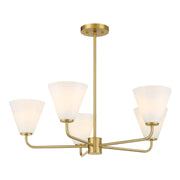 Savoy House 1-4015-5-322 Five Light Chandelier, Warm Brass (5)