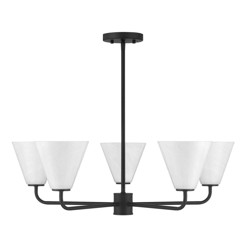 Savoy House 1-4015-5-89 Five Light Chandelier, Matte Black (2)