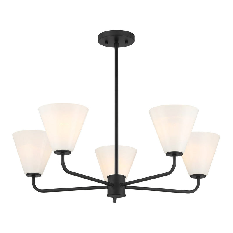 Savoy House 1-4015-5-89 Five Light Chandelier, Matte Black (3)