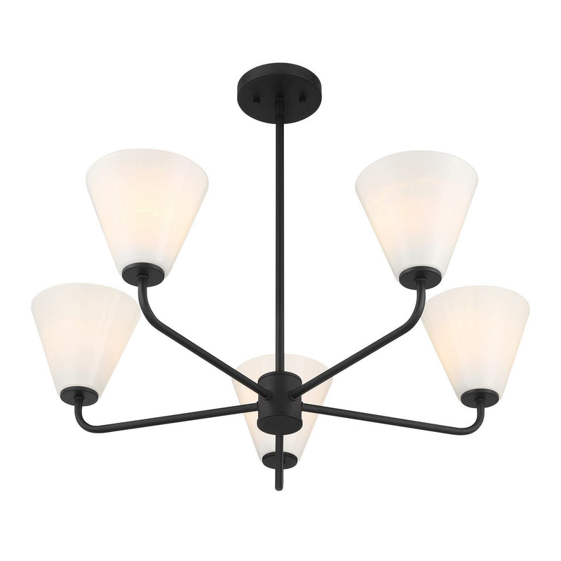 Savoy House 1-4015-5-89 Five Light Chandelier, Matte Black (4)