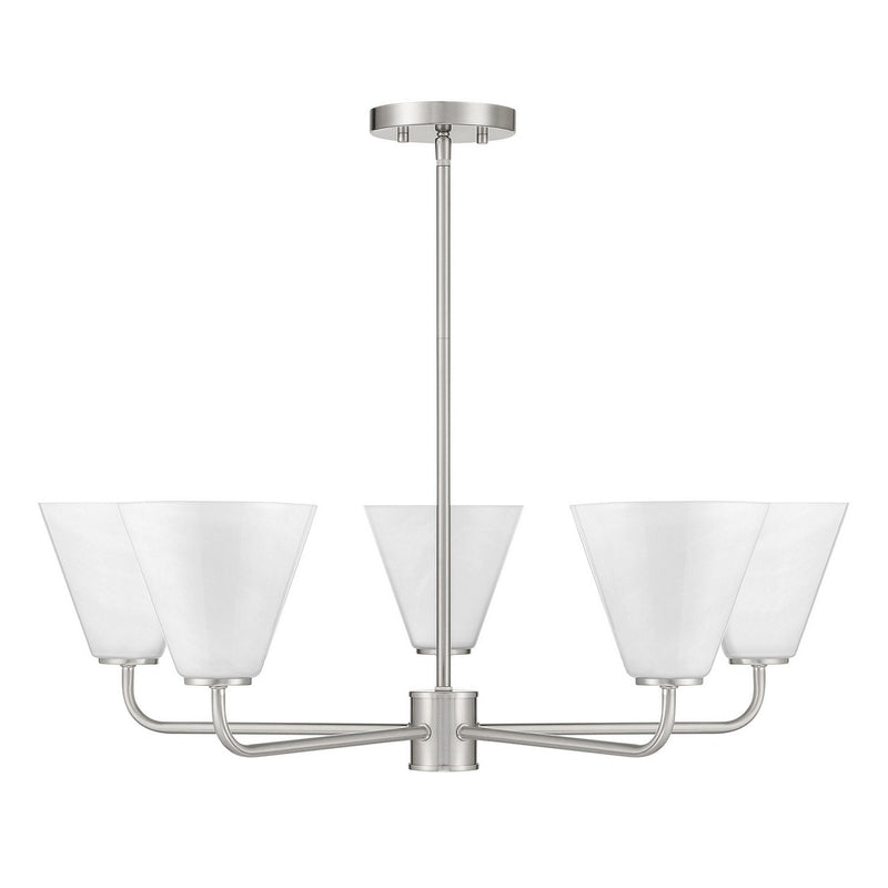 Savoy House 1-4015-5-SN Five Light Chandelier, Satin Nickel (2)