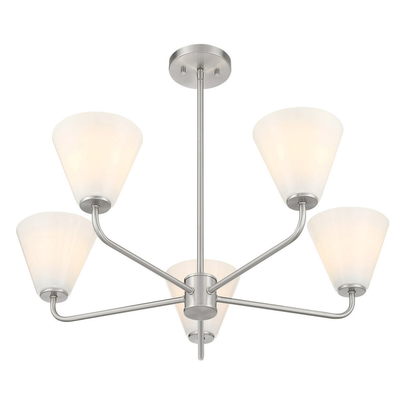 Savoy House 1-4015-5-SN Five Light Chandelier, Satin Nickel (4)