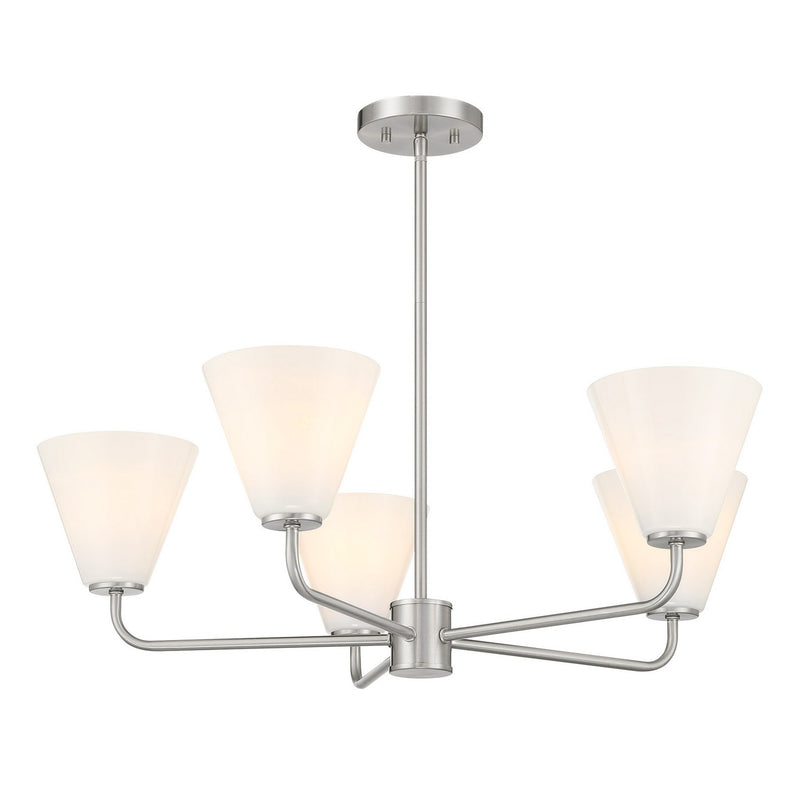 Savoy House 1-4015-5-SN Five Light Chandelier, Satin Nickel (5)
