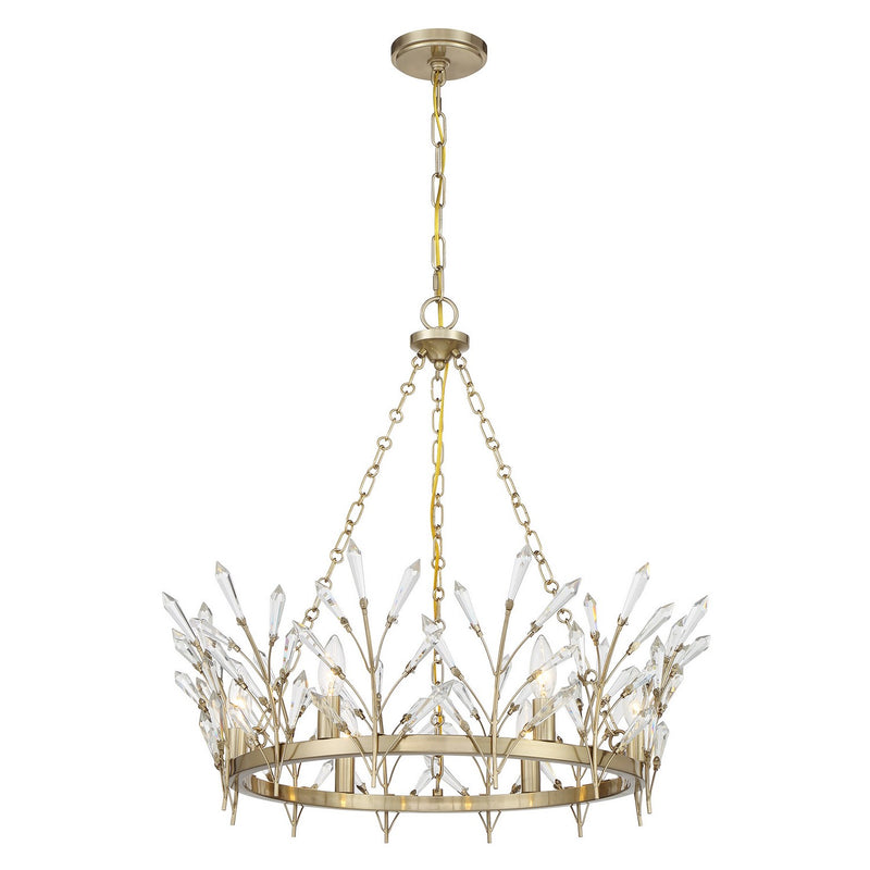 Savoy House 1-4073-6-127 Six Light Chandelier, Noble Brass (3)