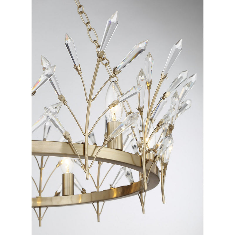Savoy House 1-4073-6-127 Six Light Chandelier, Noble Brass (6)