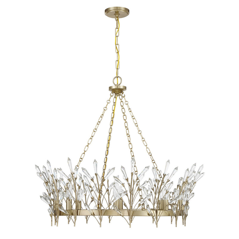 Savoy House 1-4074-8-127 Eight Light Chandelier, Noble Brass (2)