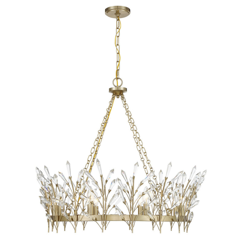 Savoy House 1-4074-8-127 Eight Light Chandelier, Noble Brass (5)