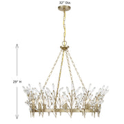 Savoy House 1-4074-8-127 Eight Light Chandelier, Noble Brass (6)