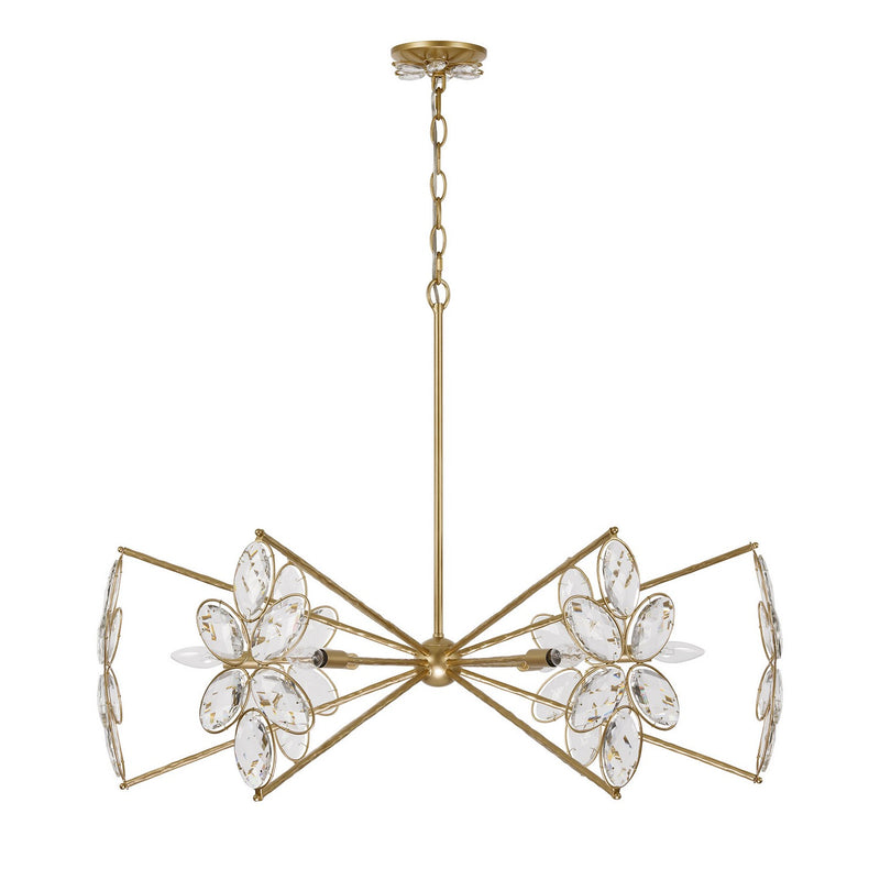 Savoy House 1-4529-6-221 Six Light Chandelier, Gold Shimmer (2)