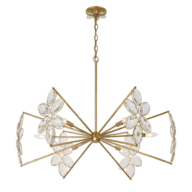 Savoy House 1-4529-6-221 Six Light Chandelier, Gold Shimmer (4)