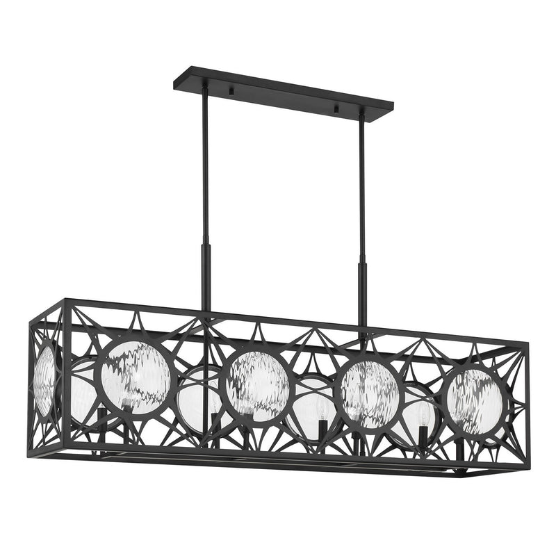 Savoy House 1-5066-8-89 Eight Light Linear Chandelier, Matte Black (2)