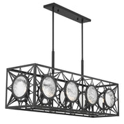 Savoy House 1-5066-8-89 Eight Light Linear Chandelier, Matte Black (4)