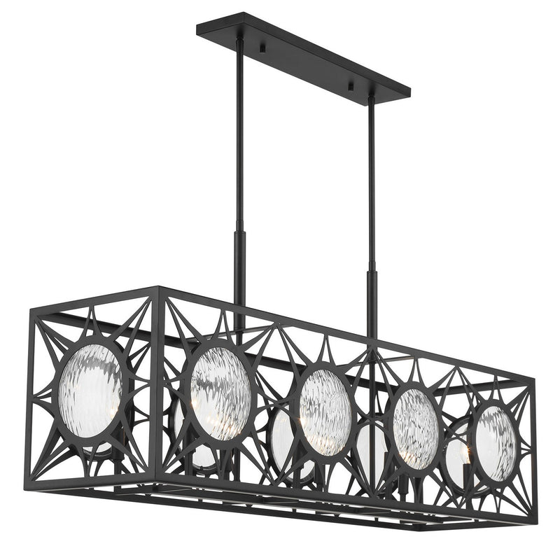 Savoy House 1-5066-8-89 Eight Light Linear Chandelier, Matte Black (4)
