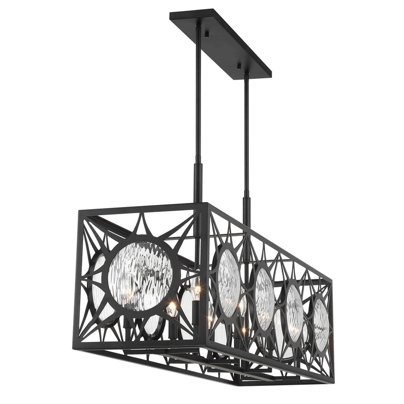Savoy House 1-5066-8-89 Eight Light Linear Chandelier, Matte Black (5)