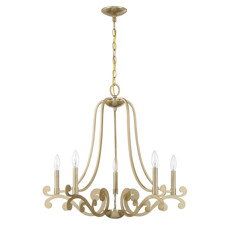 Savoy House 1-6096-5-127 Five Light Chandelier, Noble Brass (2)