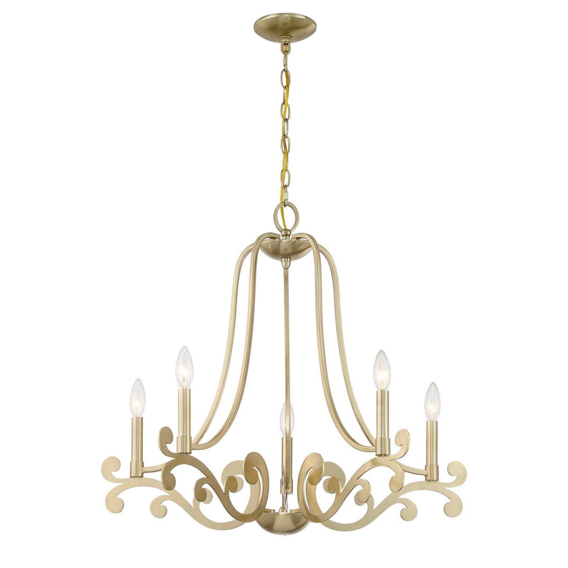 Savoy House 1-6096-5-127 Five Light Chandelier, Noble Brass (3)