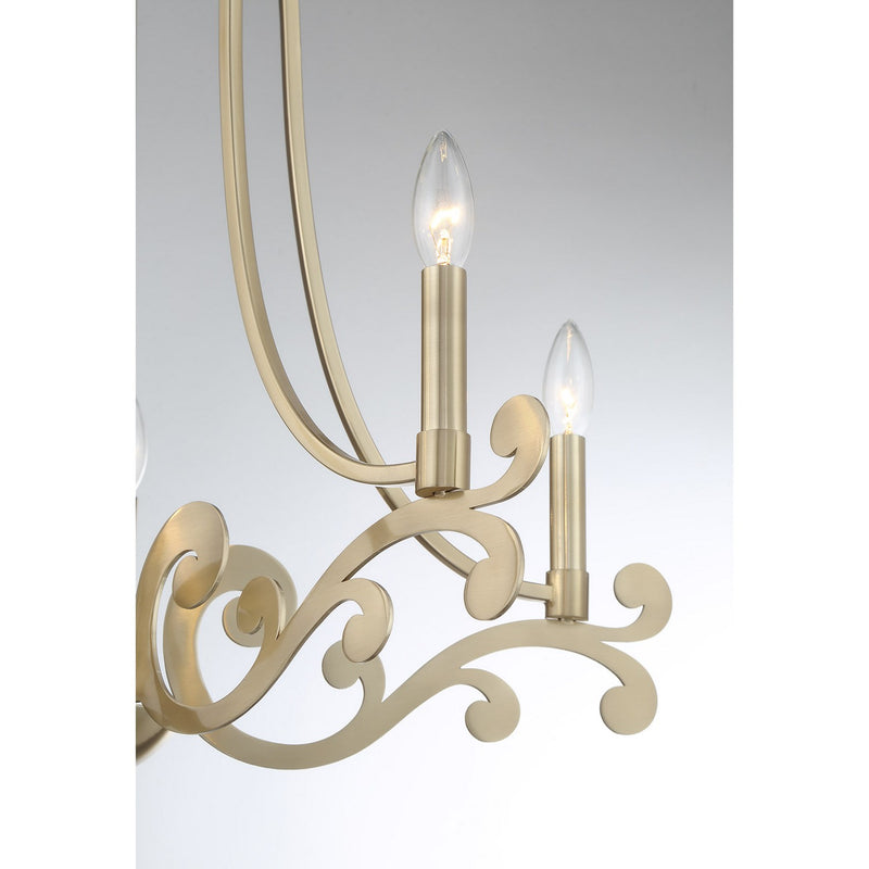 Savoy House 1-6096-5-127 Five Light Chandelier, Noble Brass (6)