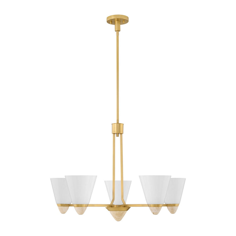 Savoy House 1-7265-5-322 Five Light Chandelier, Warm Brass (2)