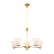Savoy House 1-7265-5-322 Five Light Chandelier, Warm Brass (3)