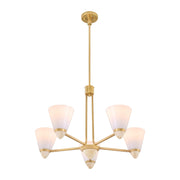 Savoy House 1-7265-5-322 Five Light Chandelier, Warm Brass (4)