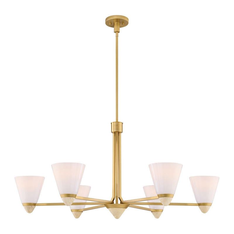 Savoy House 1-7266-6-322 Six Light Chandelier, Warm Brass (3)
