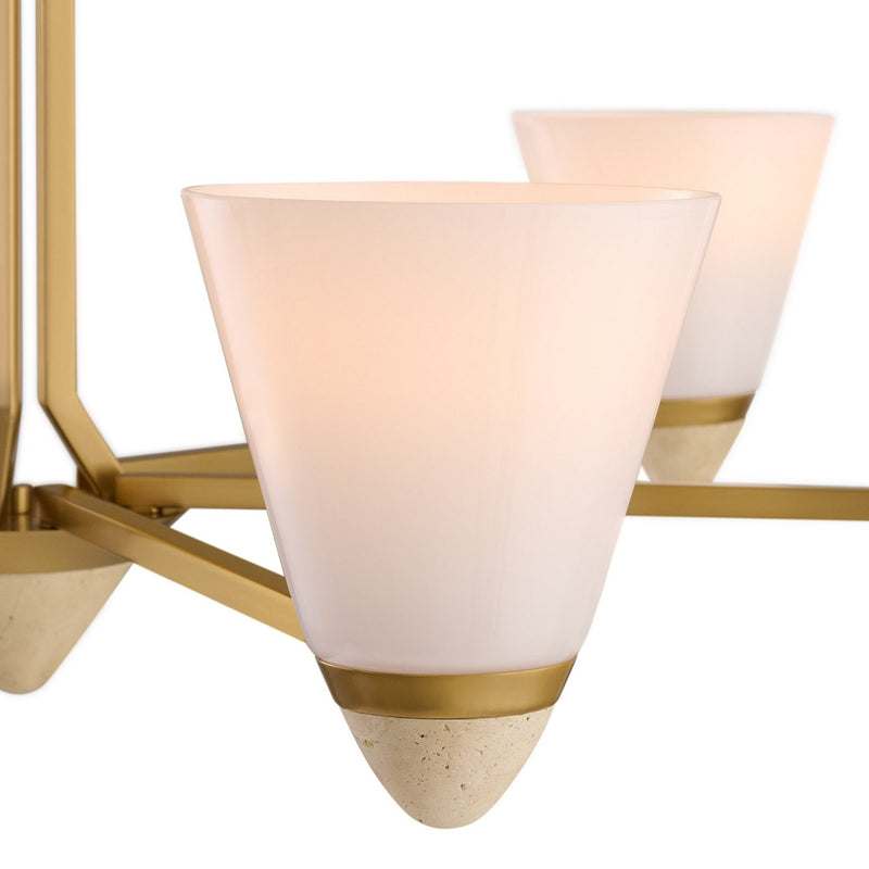 Savoy House 1-7266-6-322 Six Light Chandelier, Warm Brass (6)