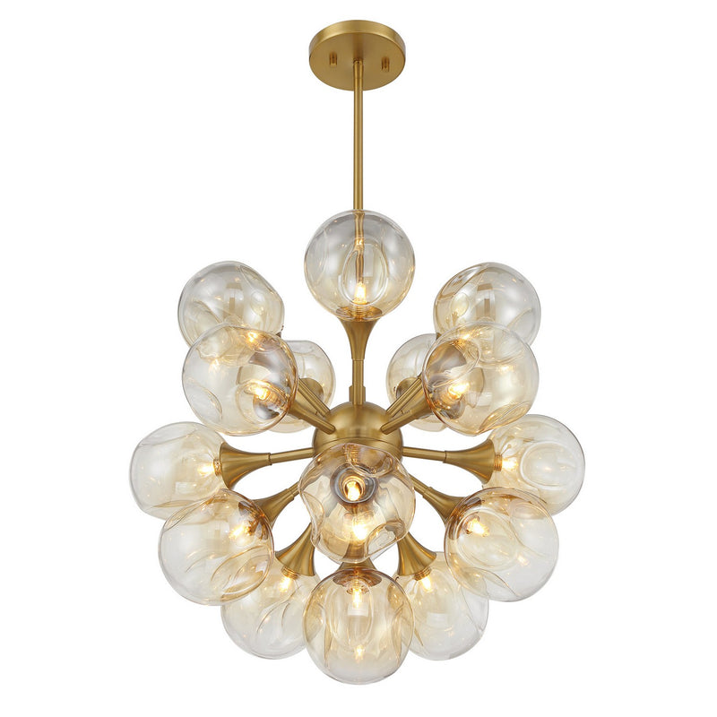 Savoy House 1-7934-16-322 16 Light Chandelier, Warm Brass (4)