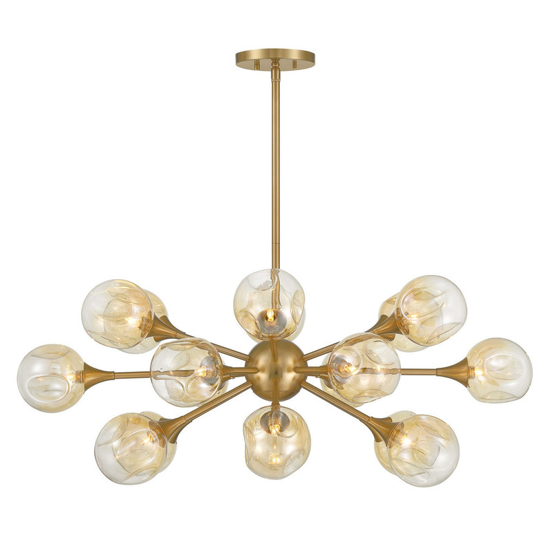 Savoy House 1-7935-18-322 18 Light Chandelier, Warm Brass (5)