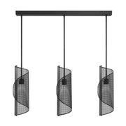 Savoy House 1-8031-3-89 Three Light Linear Chandelier, Matte Black (2)