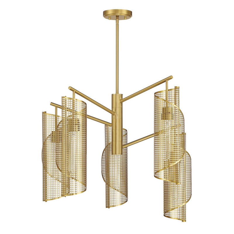 Savoy House 1-8032-5-322 Five Light Chandelier, Warm Brass (2)