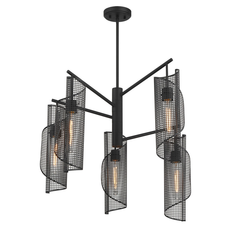 Savoy House 1-8032-5-89 Five Light Chandelier, Matte Black (3)