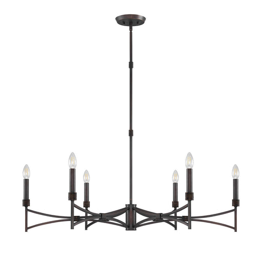 Savoy House 1-8166-6-26 Six Light Chandelier, Champagne Mist (2)