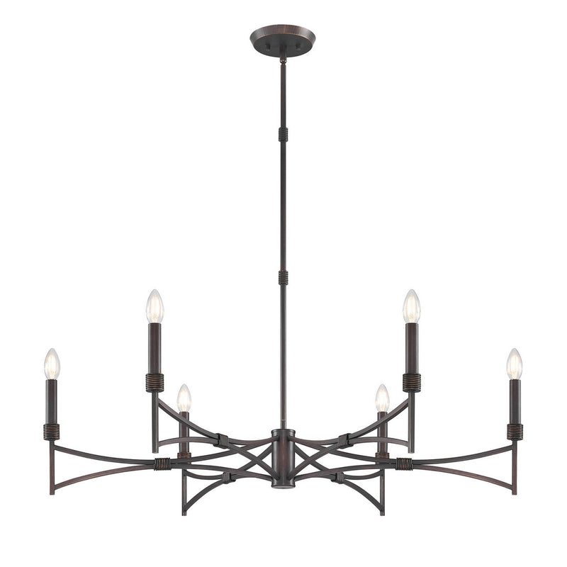 Savoy House 1-8166-6-26 Six Light Chandelier, Champagne Mist (3)