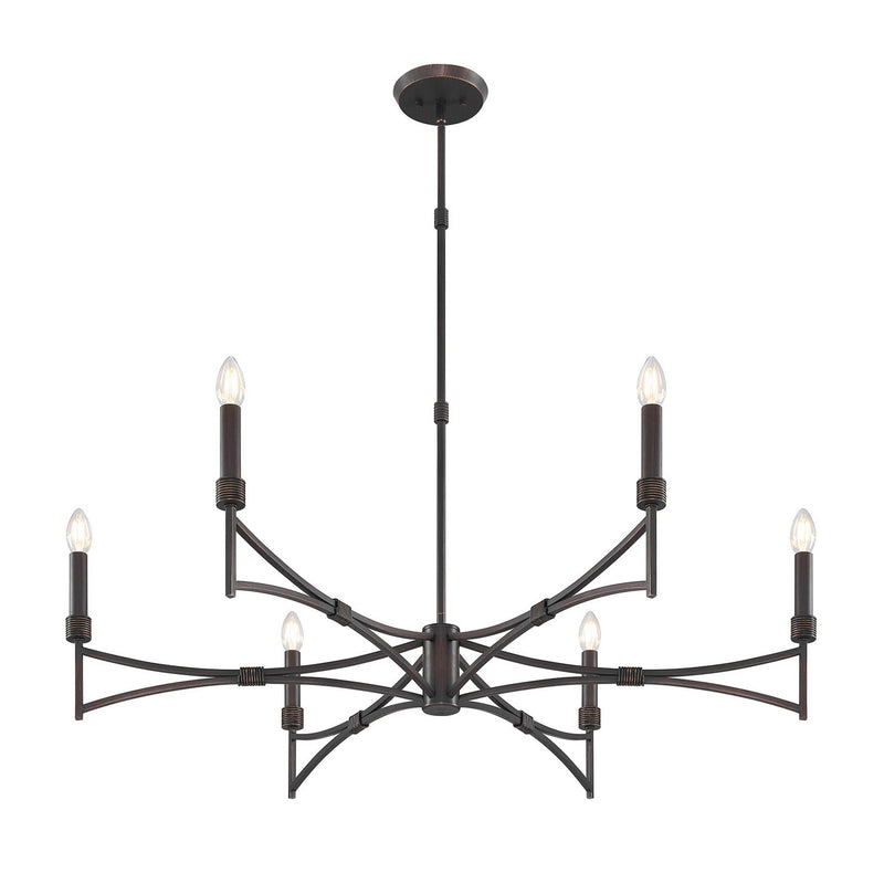 Savoy House 1-8166-6-26 Six Light Chandelier, Champagne Mist (4)