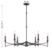 Savoy House 1-8166-6-26 Six Light Chandelier, Champagne Mist (6)