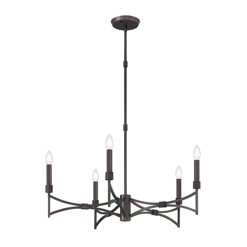 Savoy House 1-8167-5-26 Five Light Chandelier, Champagne Mist (5)